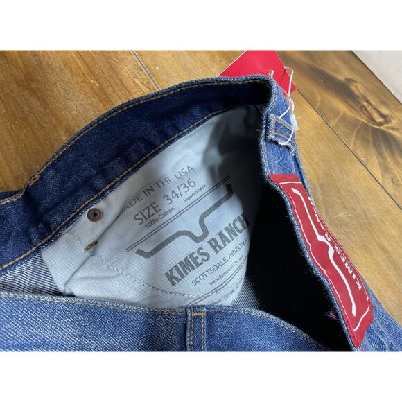 Kimes Ranch Men's Stewart Jeans Blue 100% Cotton Straight Leg 34x36 USA Made NWT - Picture 8 of 13